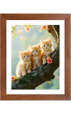 AI Funny AI Funny Cute Cat  Art Picture for Kids Art Picture for Kids - 10x14 inches, Brown Color - Perfect Wall Decor for Children's Room
