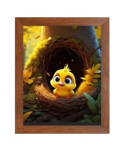 AI Funny AI Funny Cute Birds Art Picture for Kids Art Picture for Kids - 10x14 inches, Brown Color - Perfect Wall Decor for Children's Room