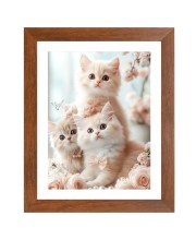 AI Funny AI Funny Cute Cat  Art Picture for Kids Art Picture for Kids - 10x14 inches, Brown Color - Perfect Wall Decor for Children's Room