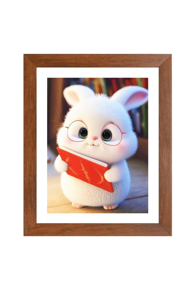 AI Funny AI Funny Cute Cat  Art Picture for Kids Art Picture for Kids - 10x14 inches, Brown Color - Perfect Wall Decor for Children's Room