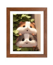 AI Funny AI Funny Cute Cat  Art Picture for Kids Art Picture for Kids - 10x14 inches, Brown Color - Perfect Wall Decor for Children's Room