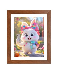 AI Funny AI Funny Cute Cat  Art Picture for Kids Art Picture for Kids - 10x14 inches, Brown Color - Perfect Wall Decor for Children's Room