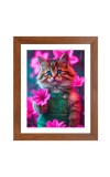 AI Funny AI Funny Cute Cat  Art Picture for Kids Art Picture for Kids - 10x14 inches, Brown Color - Perfect Wall Decor for Children's Room