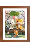 AI Funny AI Funny Cute Cat  Art Picture for Kids Art Picture for Kids - 10x14 inches, Brown Color - Perfect Wall Decor for Children's Room