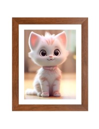 AI Funny AI Funny Cute Cat  Art Picture for Kids Art Picture for Kids - 10x14 inches, Brown Color - Perfect Wall Decor for Children's Room