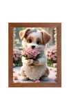 AI Funny AI Funny Cute Dog Art Picture for Kids Art Picture for Kids - 10x14 inches, Brown Color - Perfect Wall Decor for Children's Room