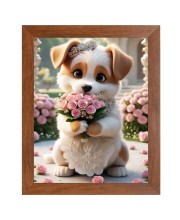 AI Funny AI Funny Cute Dog Art Picture for Kids Art Picture for Kids - 10x14 inches, Brown Color - Perfect Wall Decor for Children's Room