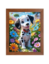 AI Funny AI Funny Cute Dog Art Picture for Kids Art Picture for Kids - 10x14 inches, Brown Color - Perfect Wall Decor for Children's Room