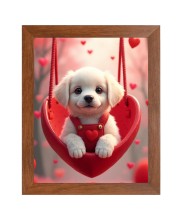 AI Funny AI Funny Cute Dog Art Picture for Kids Art Picture for Kids - 10x14 inches, Brown Color - Perfect Wall Decor for Children's Room