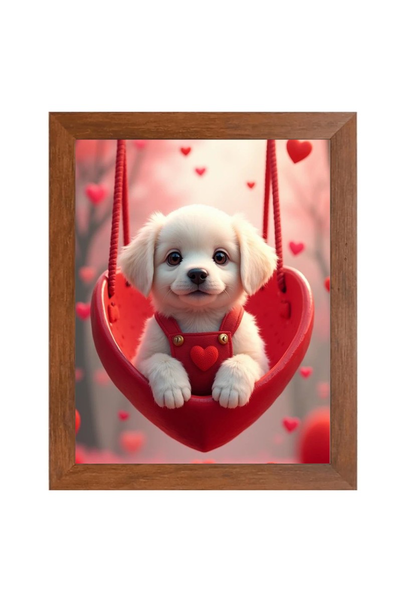 AI Funny AI Funny Cute Dog Art Picture for Kids Art Picture for Kids - 10x14 inches, Brown Color - Perfect Wall Decor for Children's Room