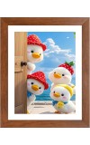 AI Funny AI Funny Cute Duck Art Picture for Kids Art Picture for Kids - 10x14 inches, Brown Color - Perfect Wall Decor for Children's Room