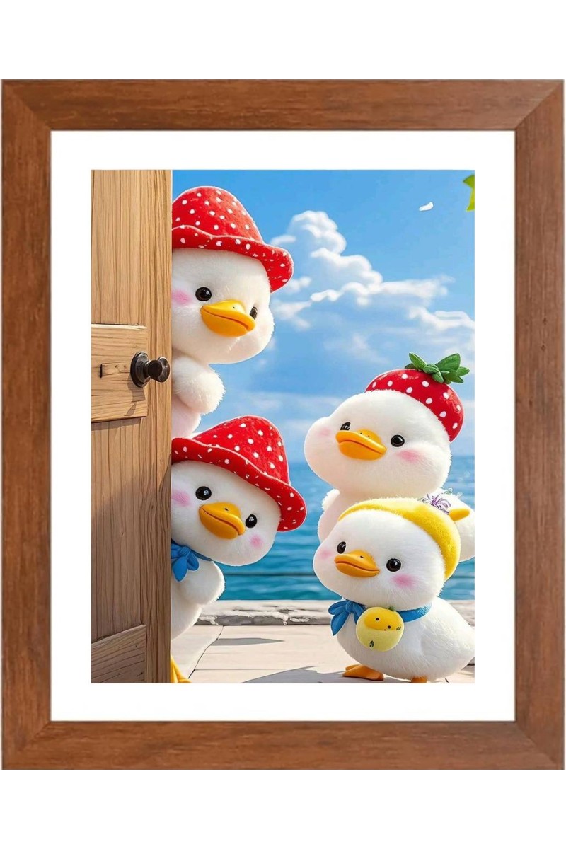 AI Funny AI Funny Cute Duck Art Picture for Kids Art Picture for Kids - 10x14 inches, Brown Color - Perfect Wall Decor for Children's Room