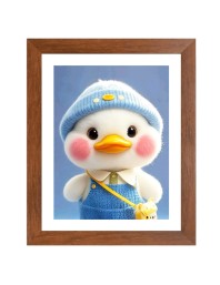 AI Funny AI Funny Cute Duck Art Picture for Kids Art Picture for Kids - 10x14 inches, Brown Color - Perfect Wall Decor for Children's Room