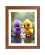 AI Funny AI Funny Cute Duck Art Picture for Kids Art Picture for Kids - 10x14 inches, Brown Color - Perfect Wall Decor for Children's Room