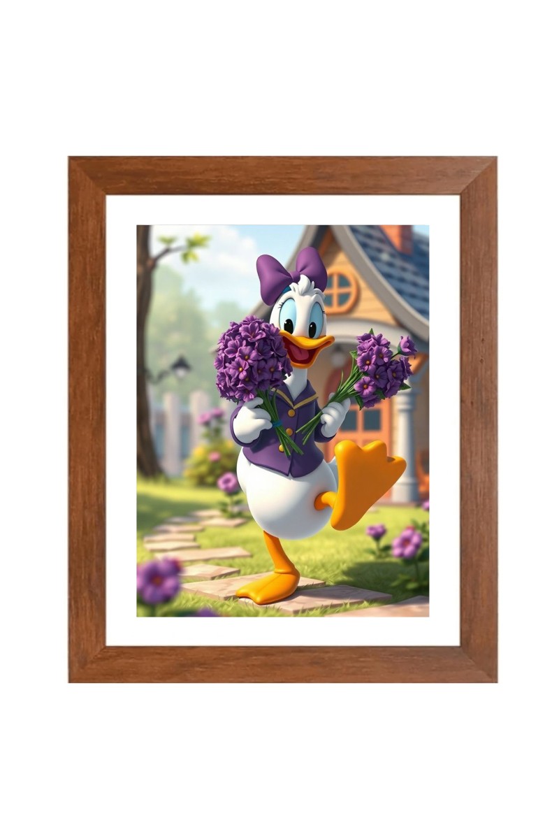 AI Funny AI Funny Cute Duck Art Picture for Kids Art Picture for Kids - 10x14 inches, Brown Color - Perfect Wall Decor for Children's Room