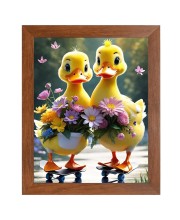 AI Funny AI Funny Cute Duck Art Picture for Kids Art Picture for Kids - 10x14 inches, Brown Color - Perfect Wall Decor for Children's Room