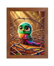 AI Funny AI Funny Cute Bird Art Picture for Kids Art Picture for Kids - 10x14 inches, Brown Color - Perfect Wall Decor for Children's Room