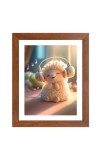 AI Funny AI Funny cute sheep Art Picture for Kids Art Picture for Kids - 10x14 inches, Brown Color - Perfect Wall Decor for Children's Room