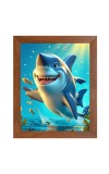 AI Funny AI Funny Dolphin Fish  Art Picture for Kids Art Picture for Kids - 10x14 inches, Brown Color - Perfect Wall Decor for Children's Room