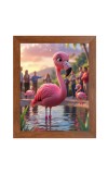 AI Funny AI Funny Flamingo  Art Picture for Kids Art Picture for Kids - 10x14 inches, Brown Color - Perfect Wall Decor for Children's Room