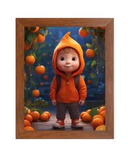 AI Funny AI Funny KId Art Picture for Kids Art Picture for Kids - 10x14 inches, Brown Color - Perfect Wall Decor for Children's Room