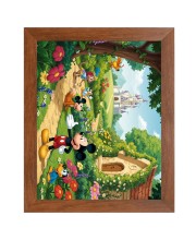 AI Funny AI Funny Micky Mouse  Art Picture for Kids Art Picture for Kids - 10x14 inches, Brown Color - Perfect Wall Decor for Children's Room