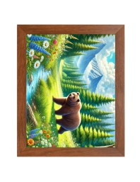 AI Funny AI Funny Polar bear  Art Picture for Kids Art Picture for Kids - 10x14 inches, Brown Color - Perfect Wall Decor for Children's Room