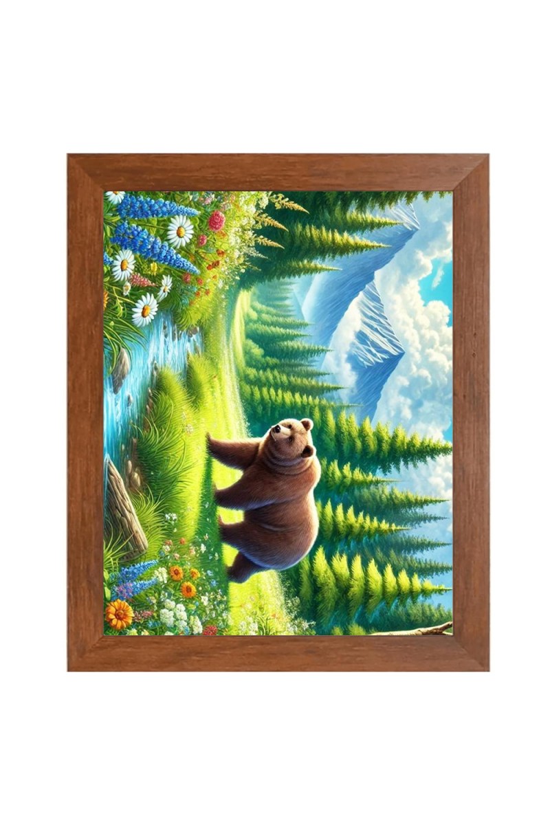 AI Funny AI Funny Polar bear  Art Picture for Kids Art Picture for Kids - 10x14 inches, Brown Color - Perfect Wall Decor for Children's Room