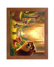 AI Funny AI Funny Polar bear  Art Picture for Kids Art Picture for Kids - 10x14 inches, Brown Color - Perfect Wall Decor for Children's Room