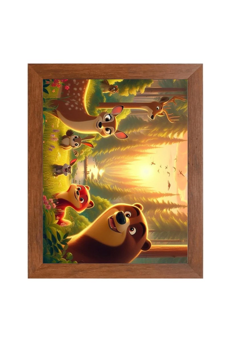 AI Funny AI Funny Polar bear  Art Picture for Kids Art Picture for Kids - 10x14 inches, Brown Color - Perfect Wall Decor for Children's Room