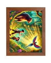 AI Funny AI Funny Polar bear with kid  Art Picture for Kids Art Picture for Kids - 10x14 inches, Brown Color - Perfect Wall Decor for Children's Room