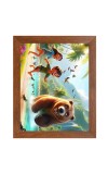 AI Funny AI Funny Polar bear with kid  Art Picture for Kids Art Picture for Kids - 10x14 inches, Brown Color - Perfect Wall Decor for Children's Room