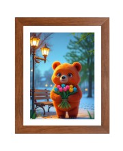 AI Funny AI Funny Teddy Bear Art Picture for Kids Art Picture for Kids - 10x14 inches, Brown Color - Perfect Wall Decor for Children's Room