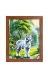 AI Funny AI Funny Tiger  Art Picture for Kids Art Picture for Kids - 10x14 inches, Brown Color - Perfect Wall Decor for Children's Room