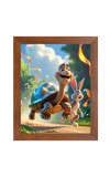 AI Funny AI Funny Turtle with Squirrel Art Picture for Kids Art Picture for Kids - 10x14 inches, Brown Color - Perfect Wall Decor for Children's Room AI Funny AI Funny Turtle with Squirrel Art Picture for Kids Art Picture for Kids - 10x14 inches, Brown Color - Perfect Wall Decor for Children's Room