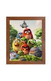 AI Funny AI Funny Angry Birds  Art Picture for Kids Art Picture for Kids - 10x14 inches, Brown Color - Perfect Wall Decor for Children's Room