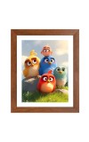 AI Funny AI Funny Angry Birds  Art Picture for Kids Art Picture for Kids - 10x14 inches, Brown Color - Perfect Wall Decor for Children's Room