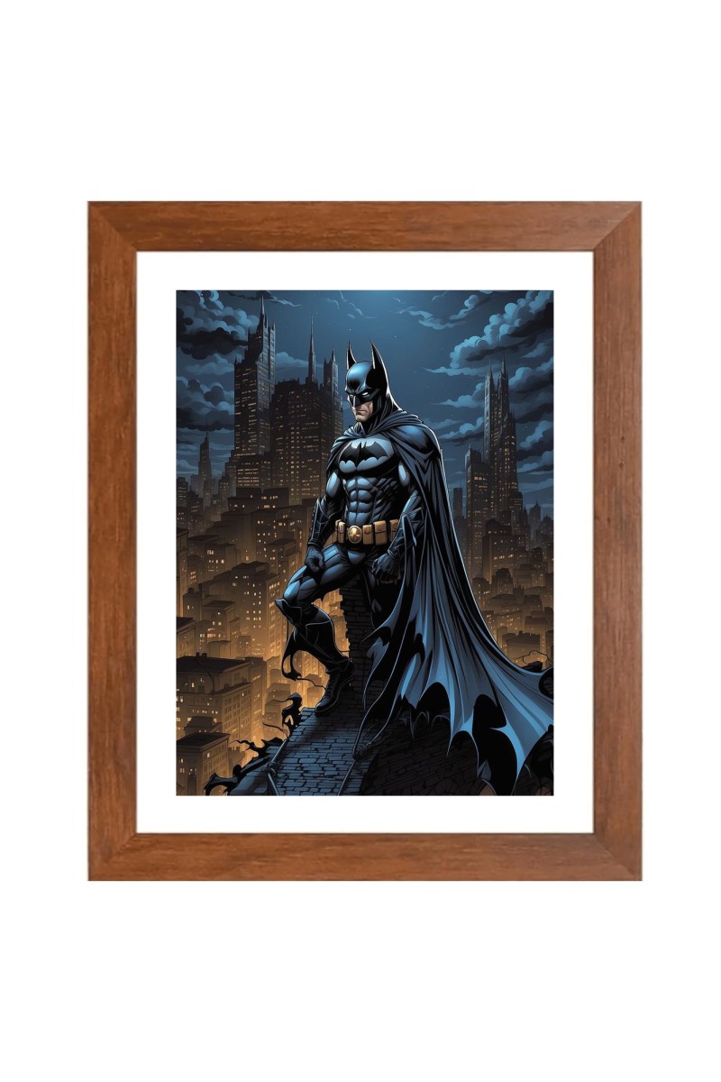 AI Funny AI Funny The Batman Art Picture for Kids Art Picture for Kids - 10x14 inches, Brown Color - Perfect Wall Decor for Children's Room