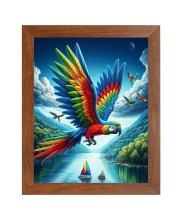 AI Funny AI Funny Bird Art Picture for Kids Art Picture for Kids - 10x14 inches, Brown Color - Perfect Wall Decor for Children's Room