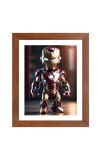 AI Funny AI Funny cute baby Iron Man  Art Picture for Kids Art Picture for Kids - 10x14 inches, Brown Color - Perfect Wall Decor for Children's Room