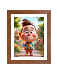 AI Funny AI Funny Cute Boy Art Picture for Kids Art Picture for Kids - 10x14 inches, Brown Color - Perfect Wall Decor for Children's Room