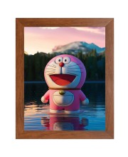AI Funny AI Funny Cute Doremon Art Picture for Kids Art Picture for Kids - 10x14 inches, Brown Color - Perfect Wall Decor for Children's Room