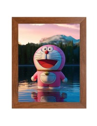 AI Funny AI Funny Cute Doremon Art Picture for Kids Art Picture for Kids - 10x14 inches, Brown Color - Perfect Wall Decor for Children's Room