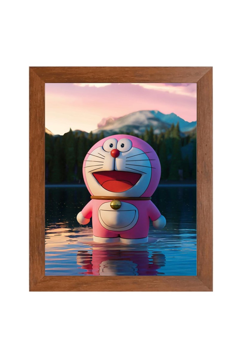 AI Funny AI Funny Cute Doremon Art Picture for Kids Art Picture for Kids - 10x14 inches, Brown Color - Perfect Wall Decor for Children's Room
