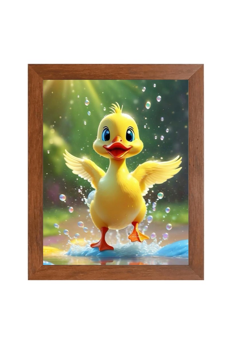 AI Funny AI Funny Cute Duck  Art Picture for Kids Art Picture for Kids - 10x14 inches, Brown Color - Perfect Wall Decor for Children's Room