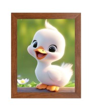 AI Funny AI Funny Cute Duck  Art Picture for Kids Art Picture for Kids - 10x14 inches, Brown Color - Perfect Wall Decor for Children's Room