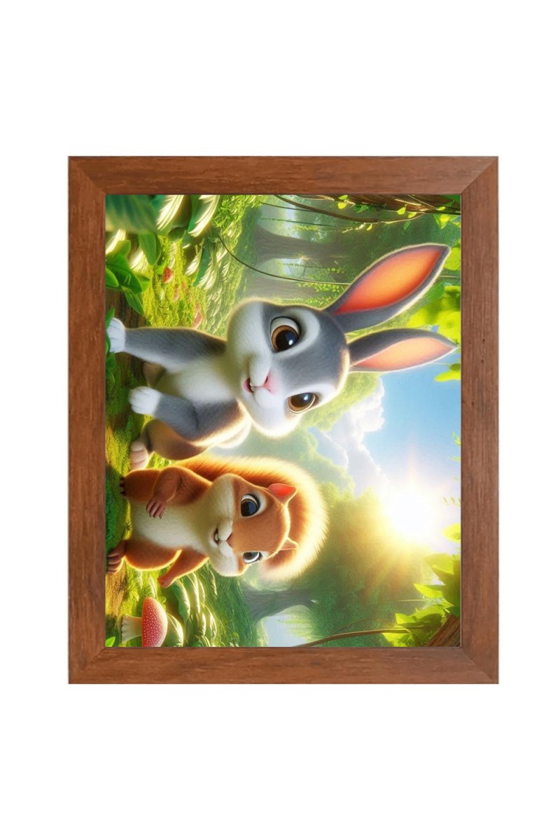 AI Funny AI Funny Cute Squirrel  Art Picture for Kids Art Picture for Kids - 10x14 inches, Brown Color - Perfect Wall Decor for Children's Room