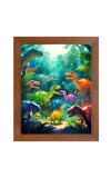 AI Funny AI Funny Dinosaurs  Art Picture for Kids Art Picture for Kids - 10x14 inches, Brown Color - Perfect Wall Decor for Children's Room