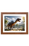 AI Funny AI Funny Dinosaurs  Art Picture for Kids Art Picture for Kids - 10x14 inches, Brown Color - Perfect Wall Decor for Children's Room