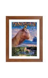 AI Funny AI Funny Dinosaurs  Art Picture for Kids Art Picture for Kids - 10x14 inches, Brown Color - Perfect Wall Decor for Children's Room